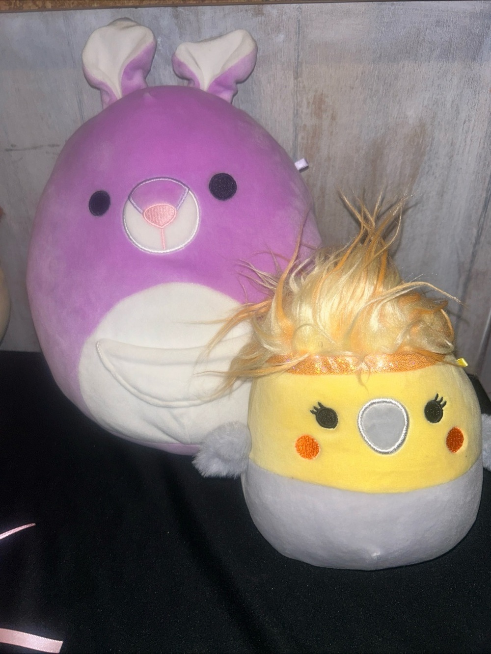 Squishmallows 7” Charlize Cockatiel and 10” Kiki Kangaroo plush